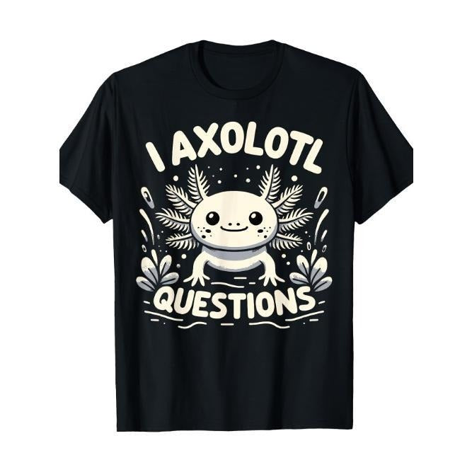 Cute Blue Axolotl Kawaii Funny I Axolotl Questions T-Shirt Made in USA Hoodie, Sweatshirt | UrbanDripWear.com