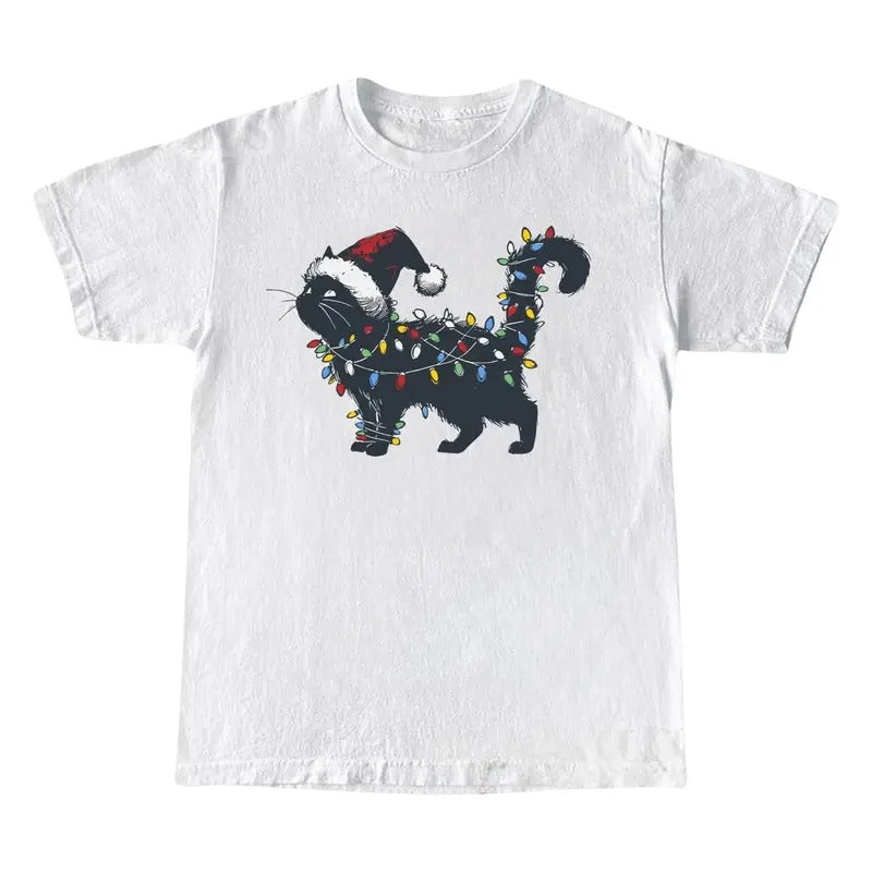 Cute Cat Christmas Shirt, Funny Christmas Shirt, Cat Lover Christmas Gift Hoodie, Sweatshirt | UrbanDripWear.com