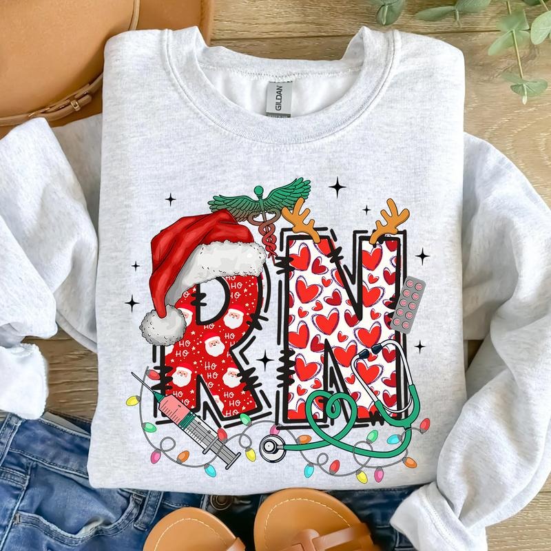 Cute Christmas RN Shirt, Nurse Christmas Sweatshirt, Xmas Registered Nurse Shirt, Christmas Gift for RN Hoodie