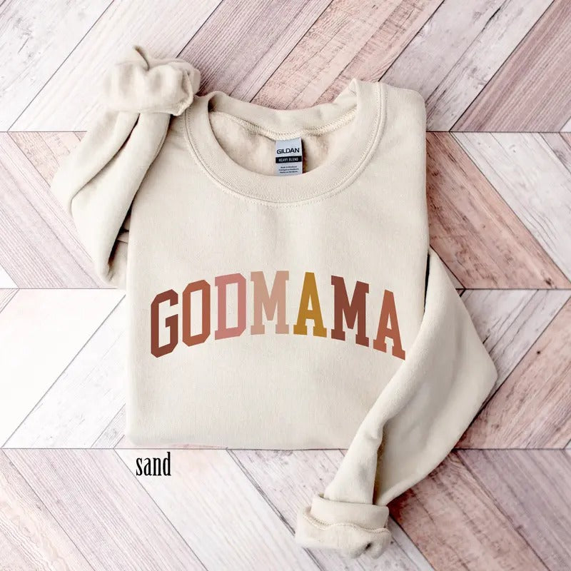 Cute Godmama Sweatshirtgodmama Giftgodmother Sweater Godmama Sweater Godmother Crewneck Sweatshirtgift For Aunt TK43GN...