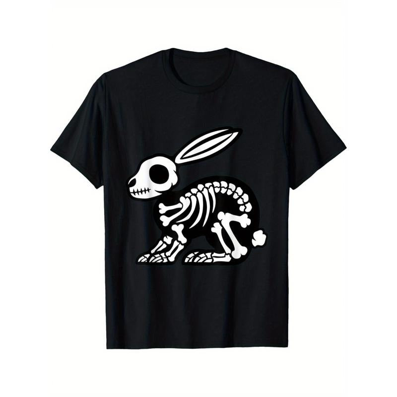 Cute Halloween Bunny Skeleton Animal Rabbit Archeologist men's T-Shirt made in usa Hoodie, Sweatshirt | UrbanDripWear.com
