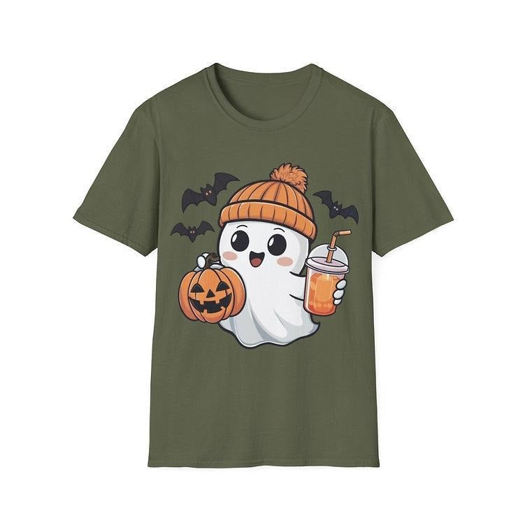 Cute Halloween Ghost T-Shirt, Spooky Season Unisex T-Shirt Fabric Comfort Hoodie, Sweatshirt | UrbanDripWear.com