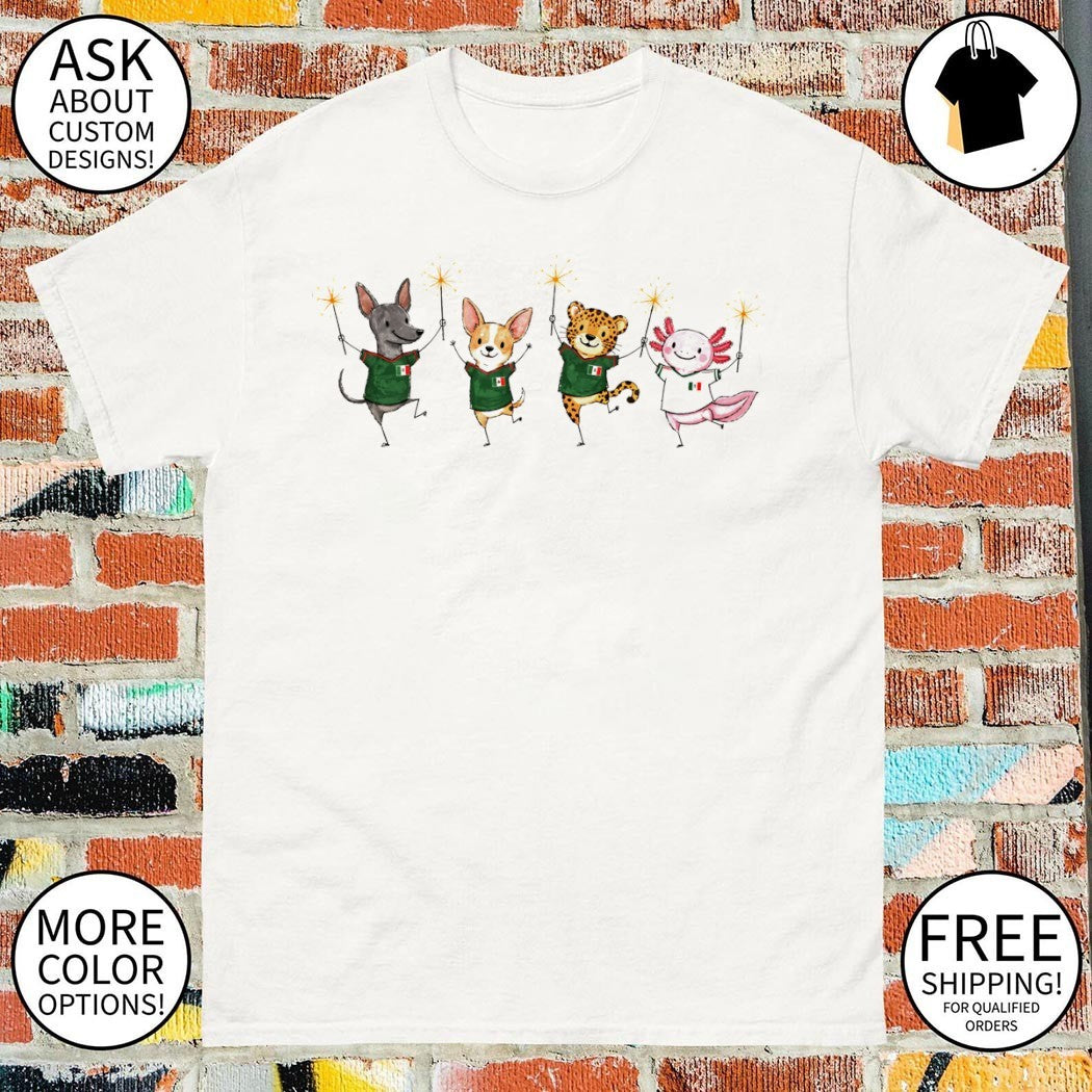Cute Mexico Fan Animals Soccer World Cup 2026 shirt