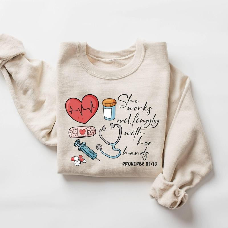 Cute Nurse Sweatshirt, Nurse Life Sweatshirt, Nurse Appreciation Gift, Nursing School Shirt, RN Sweatshirt, Nurse Week...
