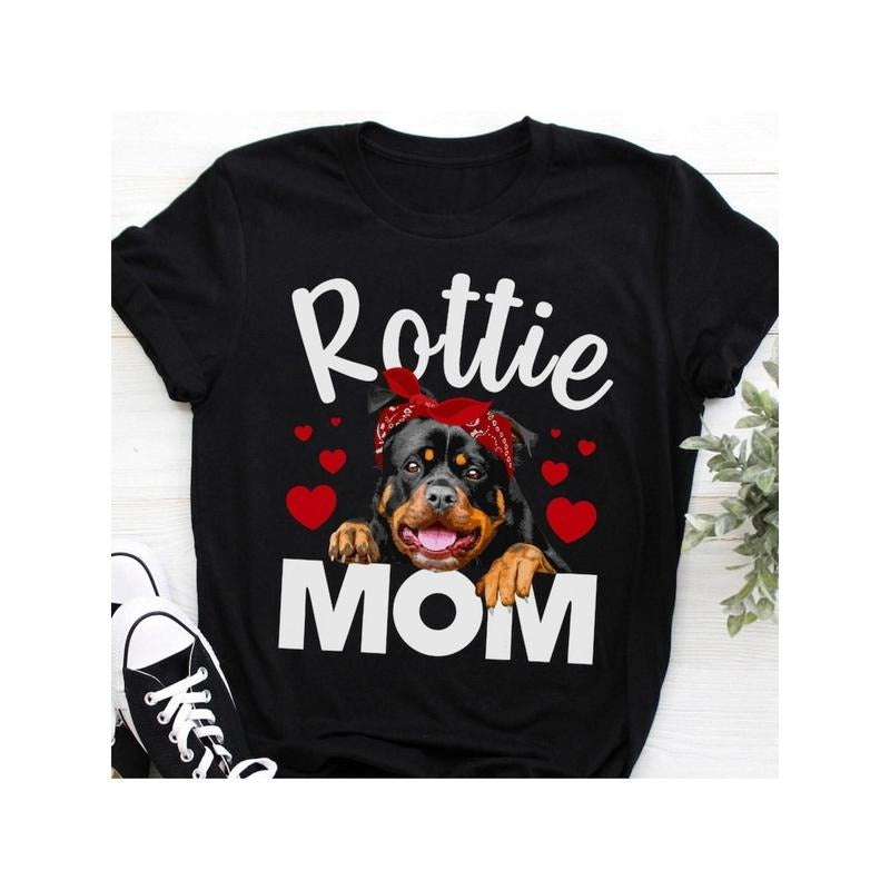 Cute Rottweiler Design For Women Mom Rottie Rottweiler Lover Rottweiler T Shirt- Dog- Rottweiler Lovers- Mother'S Day New...