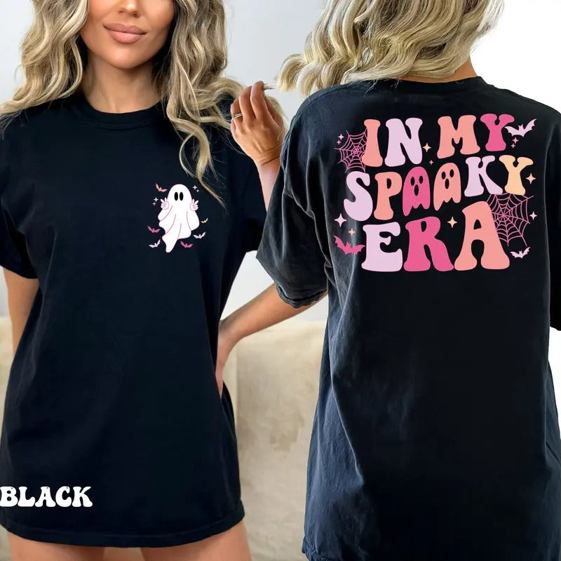 Cute Spooky Shirt In My Spooky Era Shirt Halloween Ghost Shirt Fall Season Tee Retro Halloween Women's Halloween Shirt...