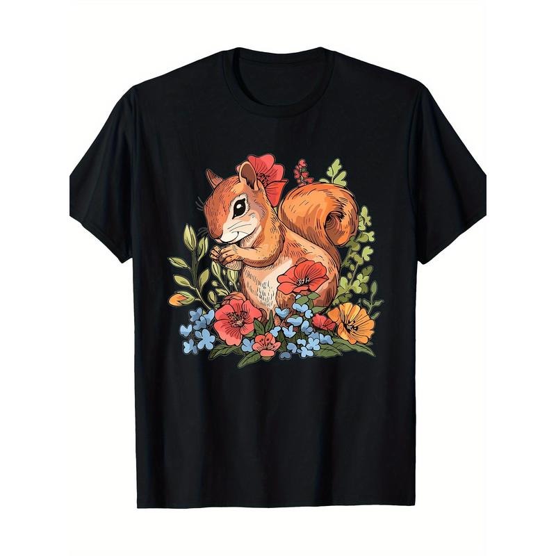 Cute Squirrel Flower My Squirrel T-shirt -100% cotton Made in USA Hoodie, Sweatshirt | UrbanDripWear.com