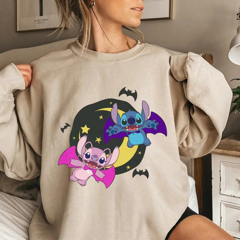 Cute Stich Couple Shirt, Retro Stich Lover T-shirt, Vintage Film Characters Shirt, Magic Kingdom Shirt, Gift For Friend,...