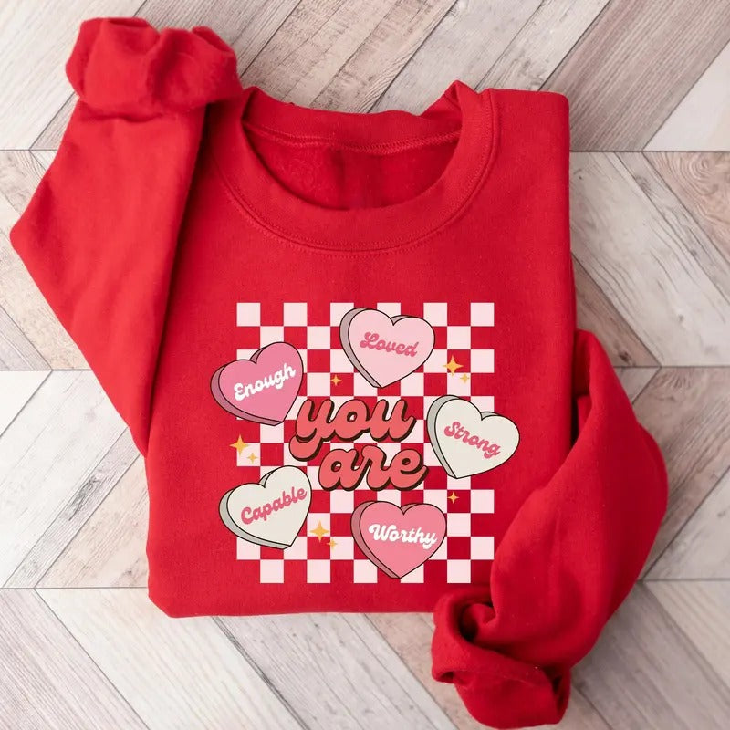 Cute Valentines Sweatshirt, Conversation Hearts Valentine Sweatshirt, Be Mine Sweatshirt, Valentines Day Shirt, I Love...