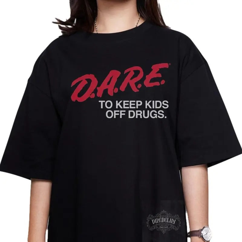 DARE Shirt retro DARE shirt 90s vintage style dare t shirt -unisex graphic tee Hoodie, Sweatshirt | UrbanDripWear.com