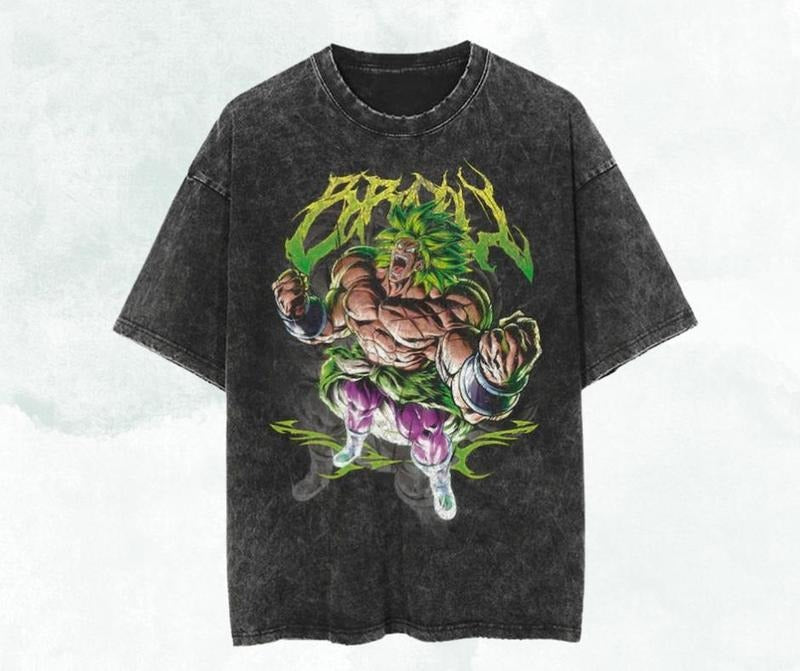 DBZ Broly Anime T-Shirt, Workout T-Shirt, Gift for Him, Weightlifting T-Shirt, Vintage T-Shirt Menswear Top Hoodie,...