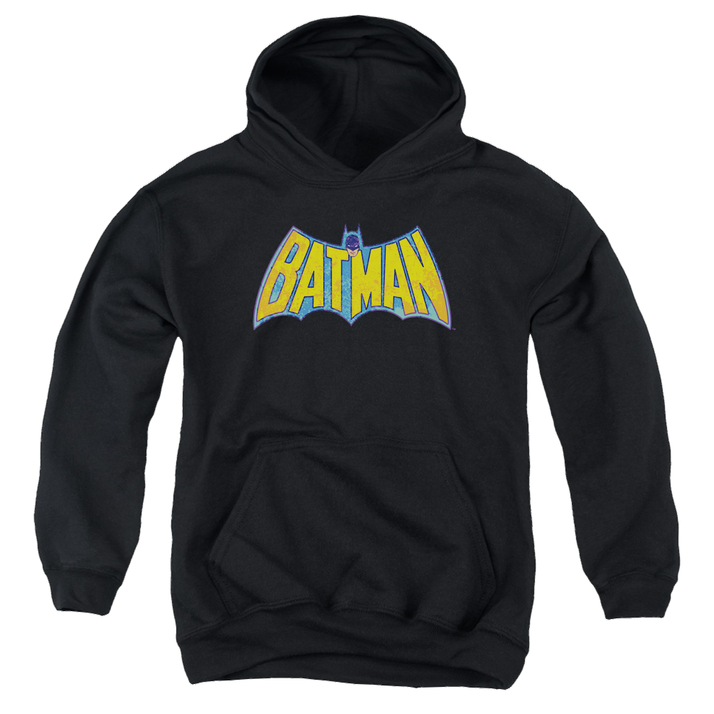 DC Batman Batman Neon Distress Logo - Youth Hoodie