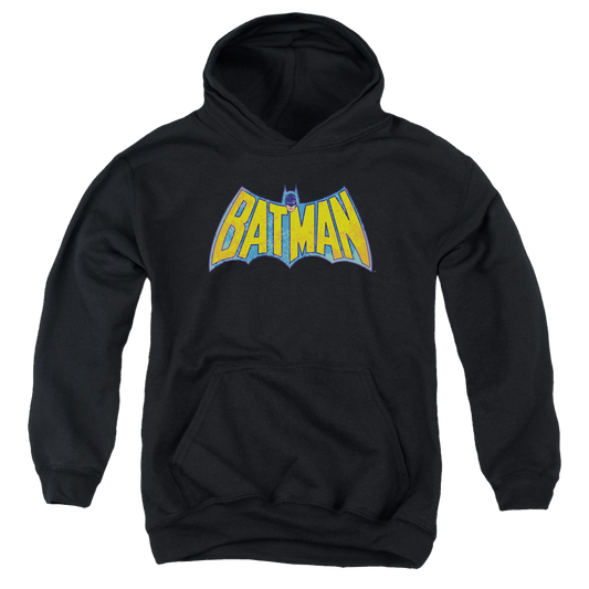 DC Batman Batman Neon Distress Logo - Youth Hoodie