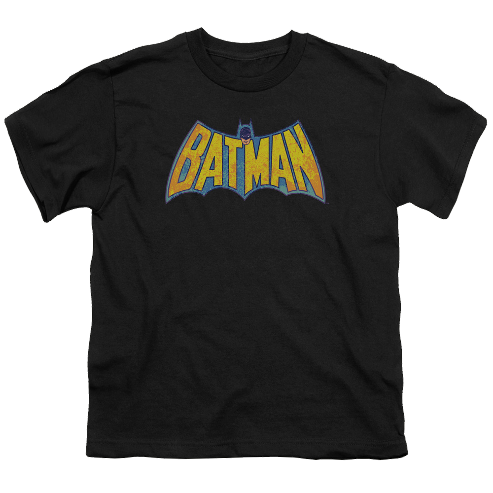 DC Batman Batman Neon Distress Logo - Youth T-Shirt