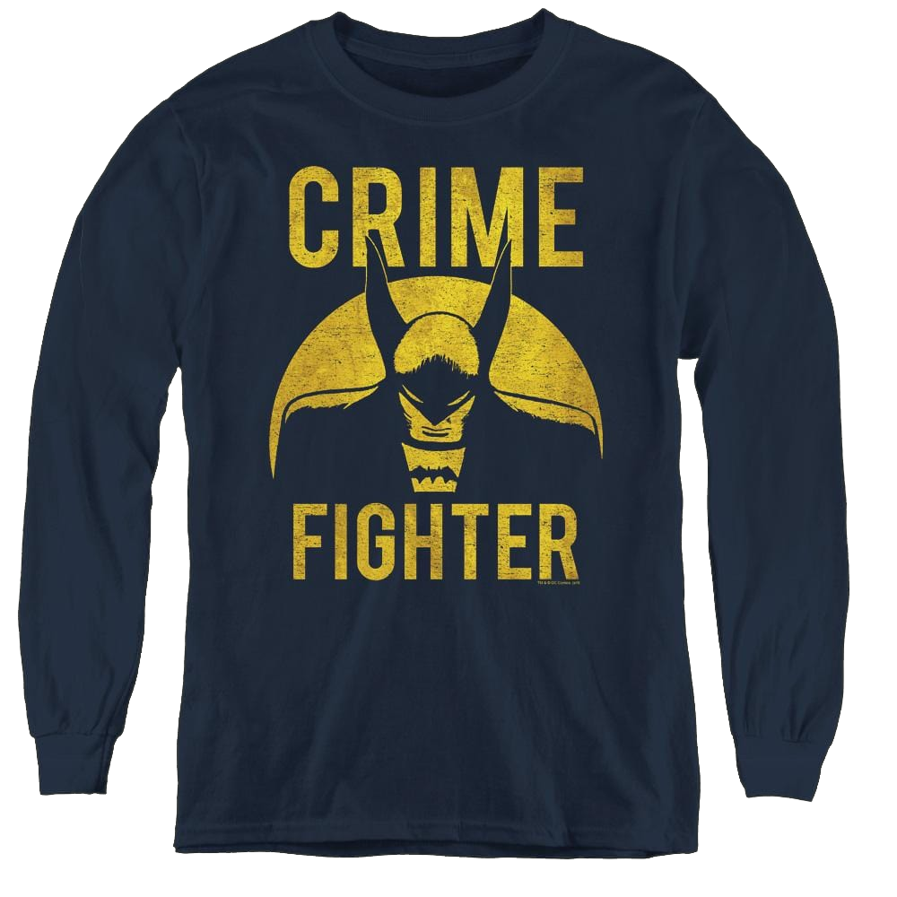 Dc Batman Fight Crime - Youth Long Sleeve T-Shirt
