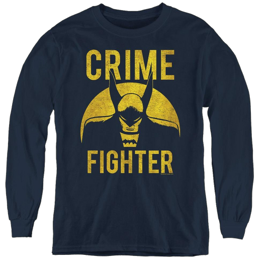 Dc Batman Fight Crime - Youth Long Sleeve T-Shirt