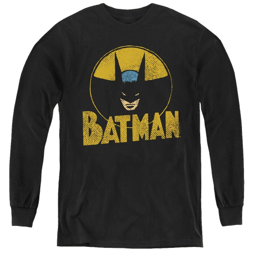 Dc Batman Circle Bat - Youth Long Sleeve T-Shirt