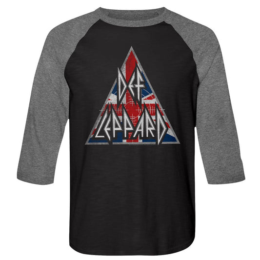 Def Leppard British Logo Official Raglan T-Shirt