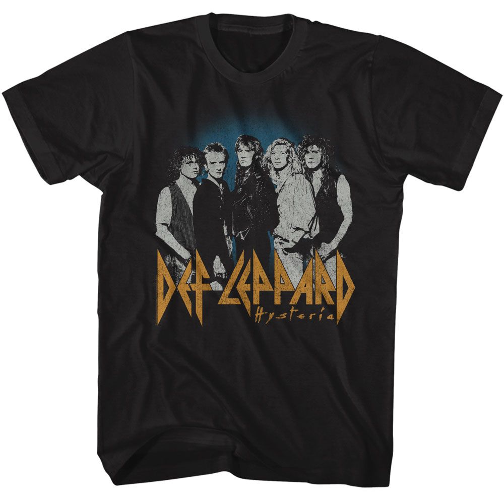 Def Leppard Blue Fade Background Official T-Shirt