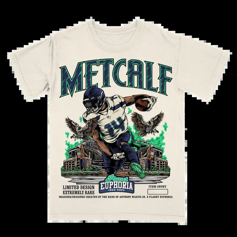 DK Metcalf Tee - VINTAGE TEE - SPORT TEE - GRAPHIC MEN'S T-SHIRT SWEATSHIRT HOODIE - GIFT FOR FAN | UrbanDripWear.com