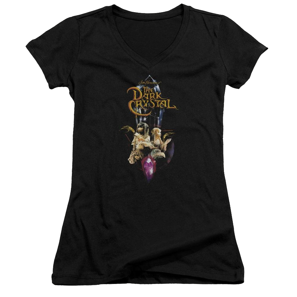 Dark Crystal Crystal Quest - Juniors V-Neck T-Shirt