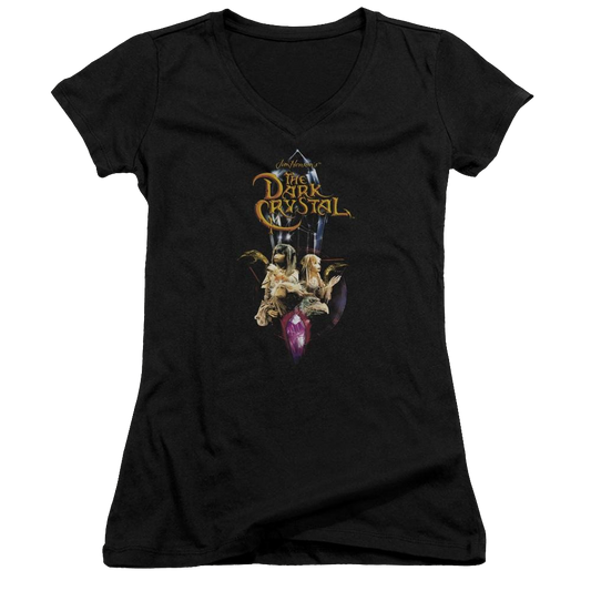 Dark Crystal Crystal Quest - Juniors V-Neck T-Shirt