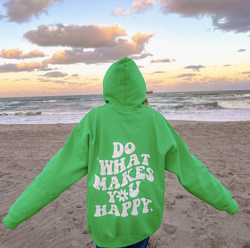 DO WHAT MAKES YOU HAPPY HOODIE (Hoodie Sweatshirt, Unisex Fit, Causal Sweatshirt Unisex Jumper)) T-Shirts | UrbanDripWear.com