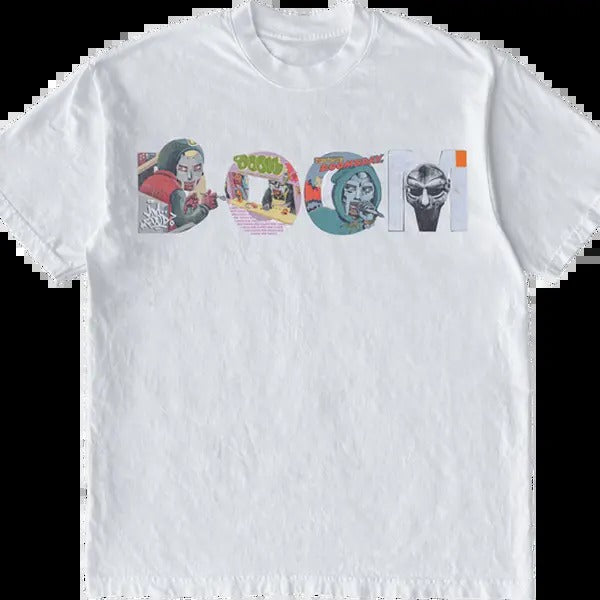 DOOM Text Album T-Shirt Graphic Vintage Tee 100% Cotton For Men For Women Menswear Soft Hoodie, Sweatshirt