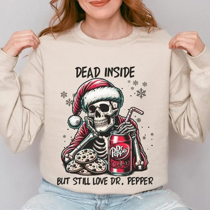 DR. Pepper Shirt, Dr. Pepper Skeleton Sweatshirt, Dr. Pepper Soda, Gift for Her, Gift for Him, Trendy Graphic Sweatshirt,...