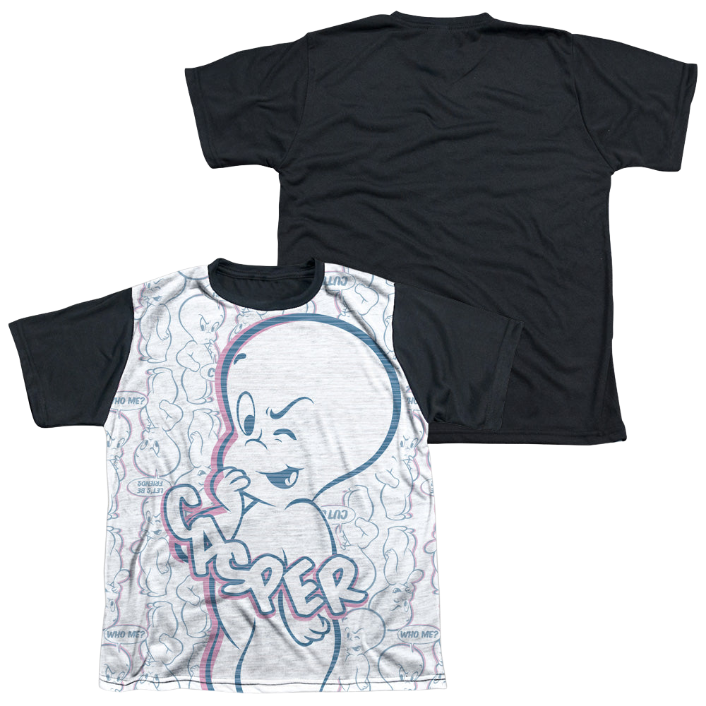 Casper the Friendly Ghost Friendly Ghost - Youth Black Back T-Shirt