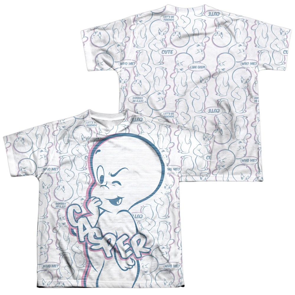 Casper the Friendly Ghost Friendly Ghost (Front/Back Print) - Youth All-Over Print T-Shirt