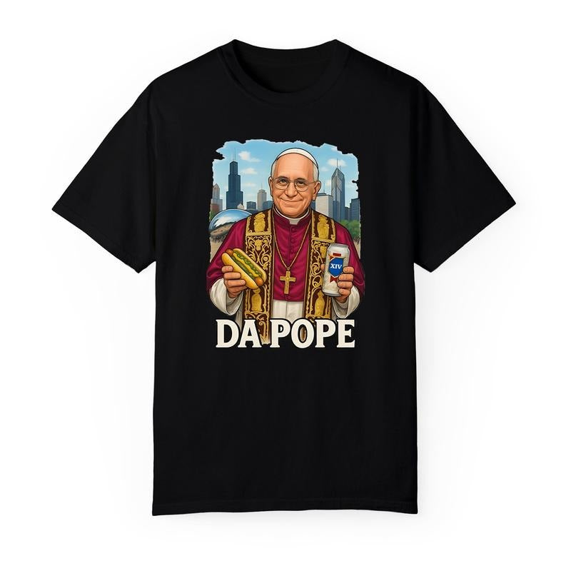 Da Pope Chicago Unisex T-Shirt, Jesus T-Shirt Gift, Christian Tee Hoodie, Sweatshirt | UrbanDripWear.com