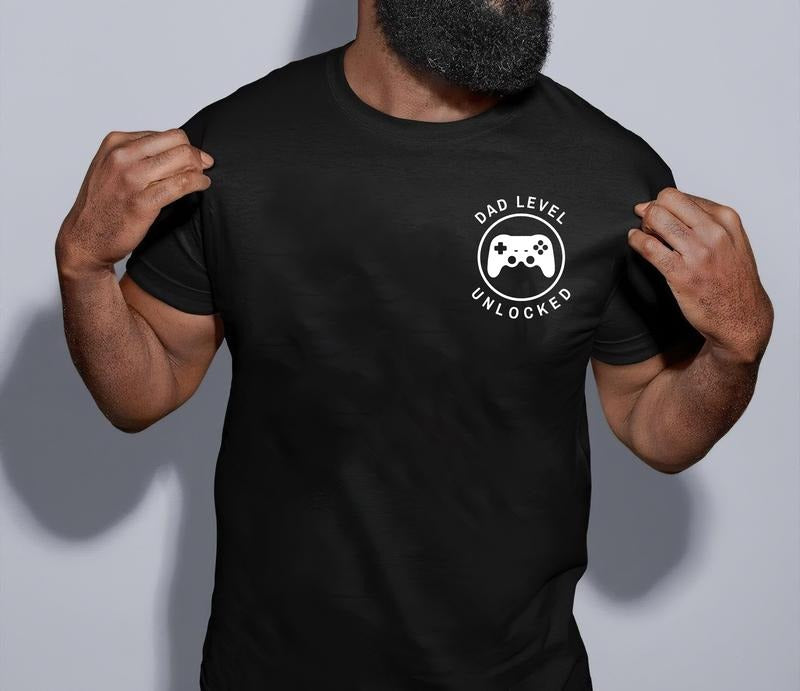Dad Level Unlocked Shirt, Gaming Dad Shirt, 2024 Father's Day Gift, Expectant Father Shirt, Pregnancy Announcement To...