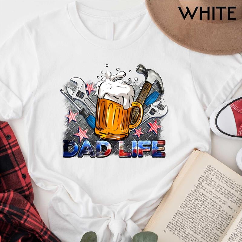 Dad Life American Flag Beer Shirt Usa Flag Shirt Father's Day Gift Fathers Day Shirt Dad Shirt Fathers Day Shirt Beer...