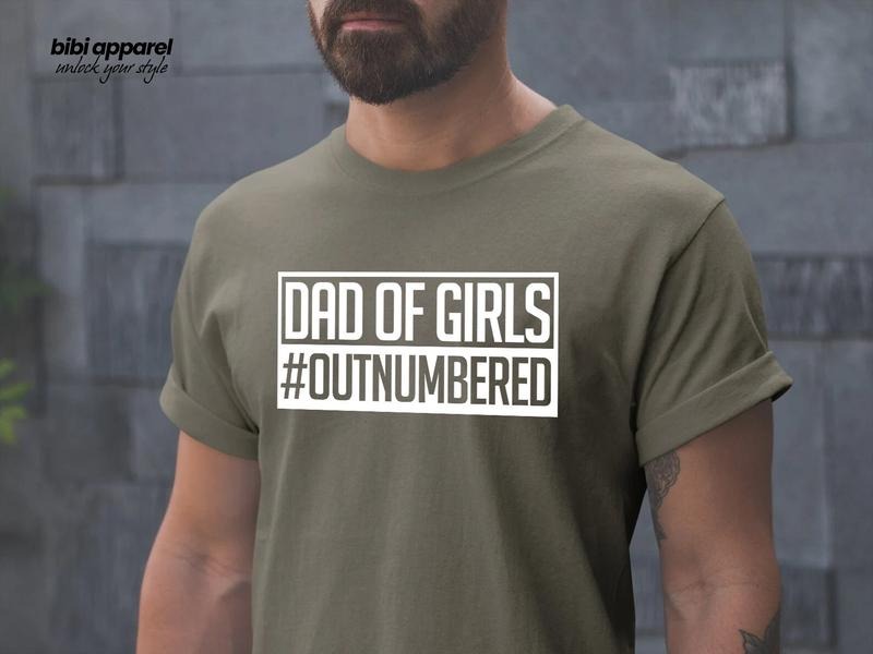 Dad Of Girls Outnumbered Shirt, Gift for Grandpa Shirt, New Dad Shirt, Dad Shirt, Daddy Shirt, Father's Day Shirt Hoodie,...
