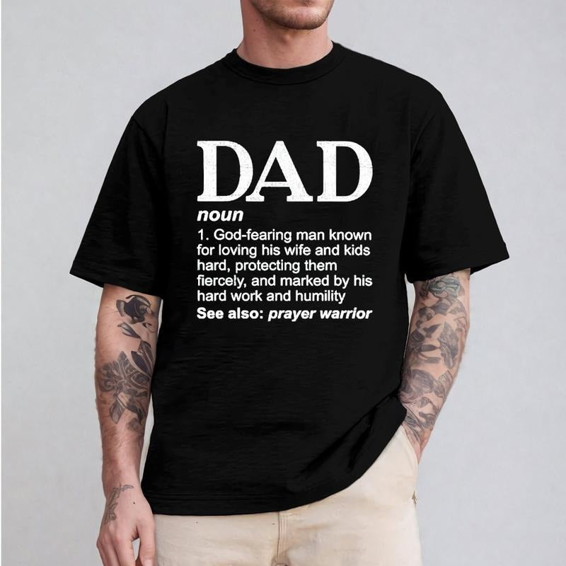 Dad See Also Prayer Warrior Christian Shirt Casual Style Crew Neck Short Sleeve T-Shirt Tops Trendy for Unisex, Perfect...