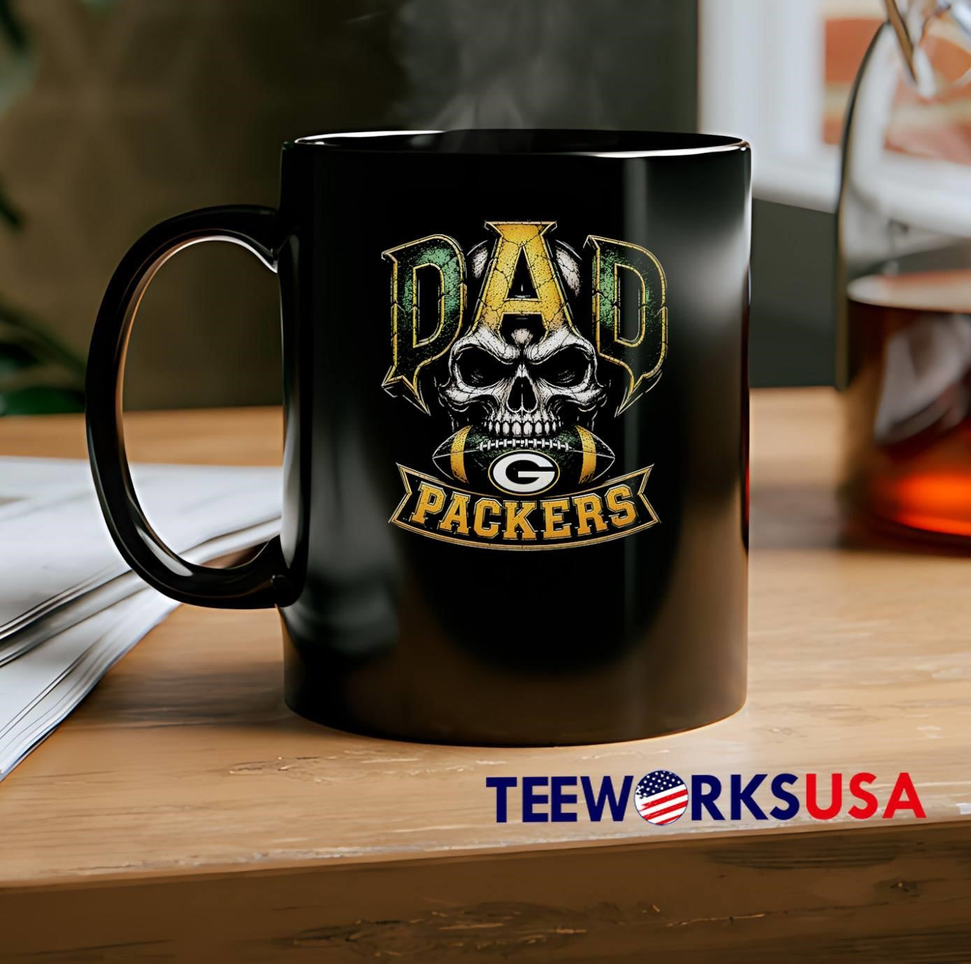 Dad Skull Football Green Bay Packers T-Shirt