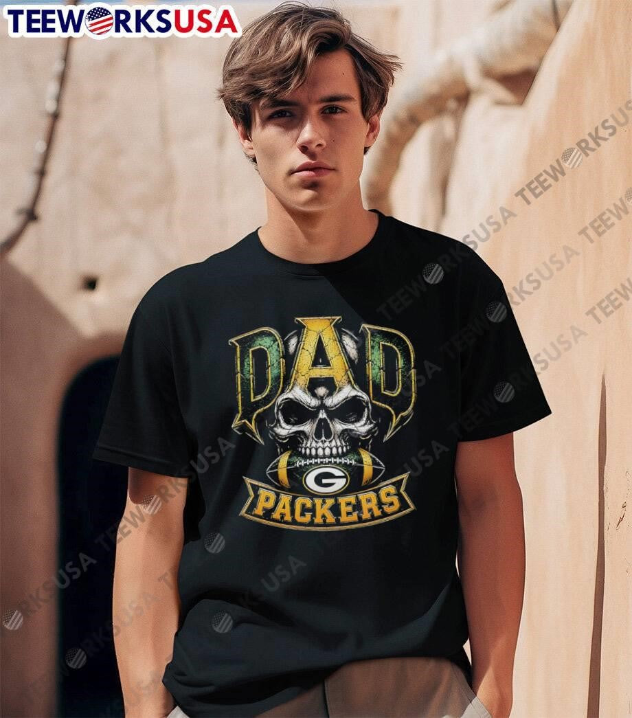 Dad Skull Football Green Bay Packers T-Shirt