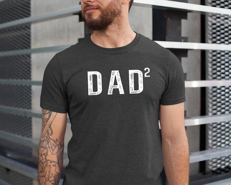 Dad Squared Shirt, Dad 2 Men's T shirt, Father of Two Kids, Fathers Day Shirt Hoodie, Sweatshirt | UrbanDripWear.com