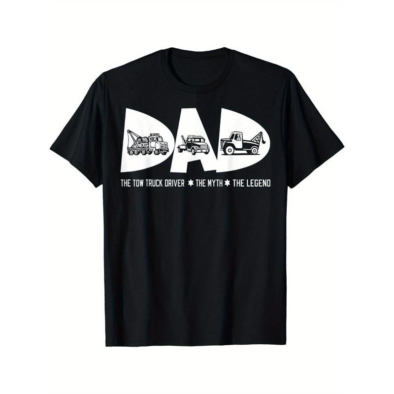 Dad Tow Truck Driver Myth Legend Fathers Day Gift Tshirt Made in USA Hoodie, Sweatshirt | UrbanDripWear.com
