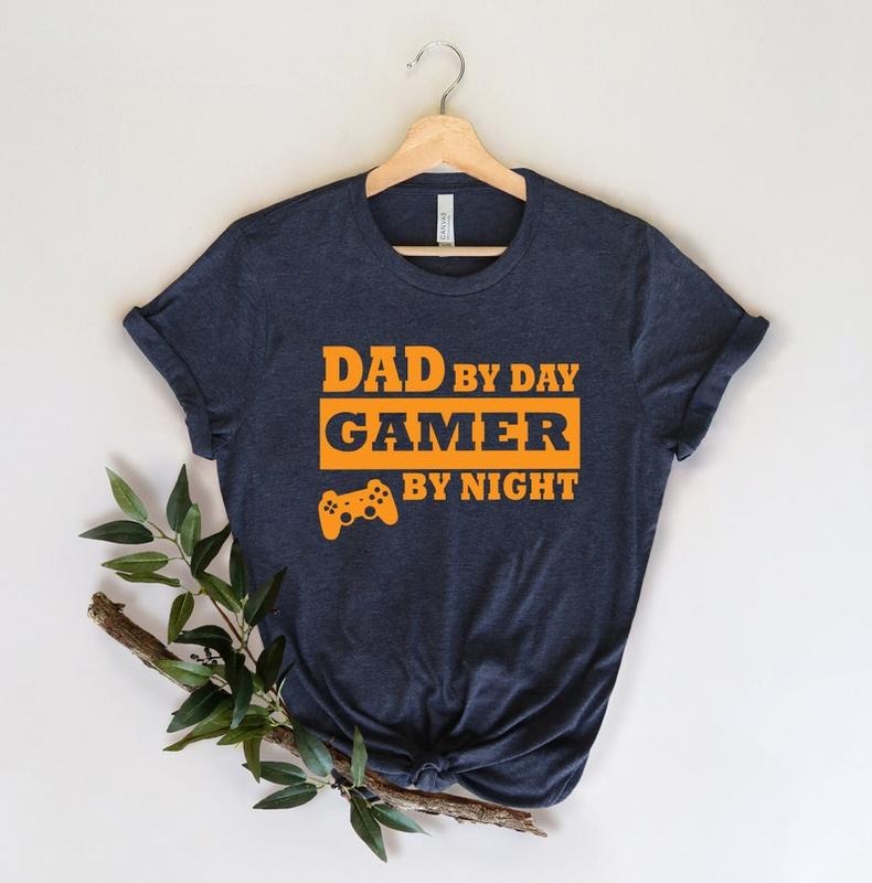 Dad by Day, Gamer by Night Shirt,Gift for Grandpa Shirt,New Dad Shirt,Dad Shirt,Daddy Shirt,Father's Day Shirt,Best Dad...