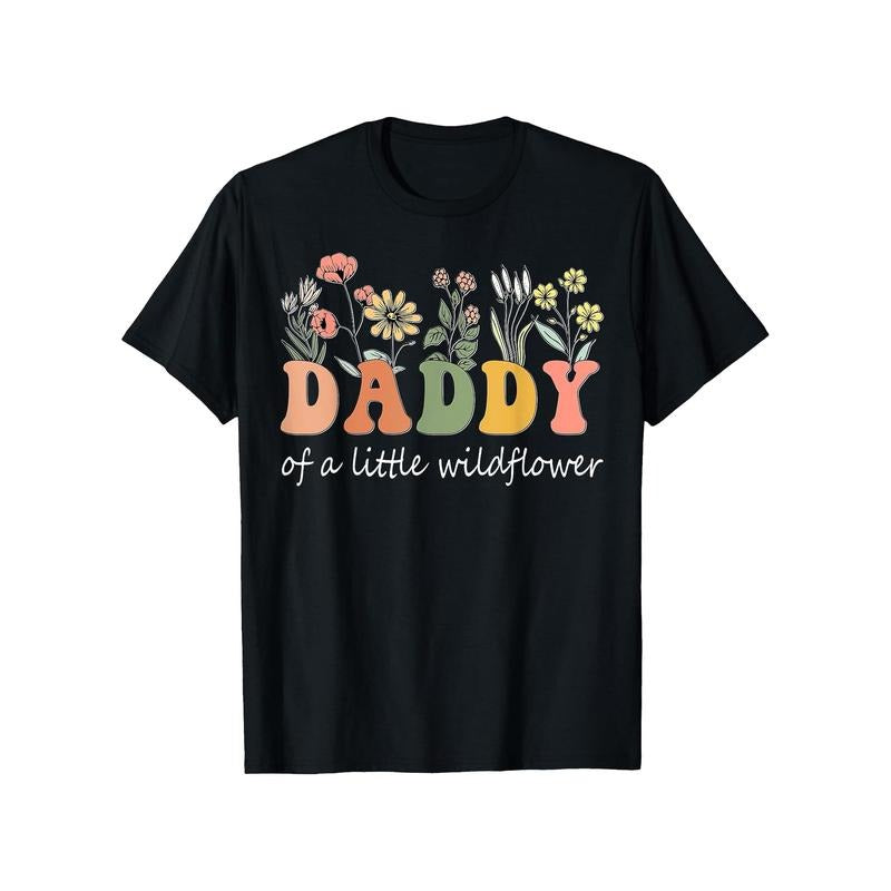 Daddy of a Little Wildflower" Men's Cotton T-Shirt