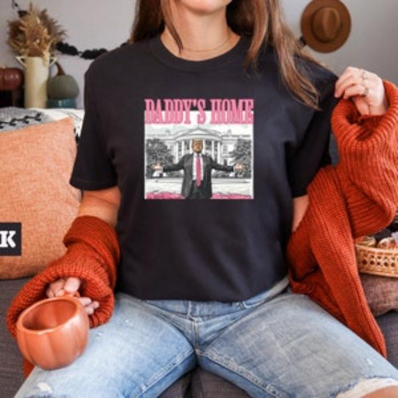 Daddy's Home Shirt, Preppy Trump Tee, Make America Great Again Shirt, Voting Felon Shirt, Trump Second Term, Funny Trump...