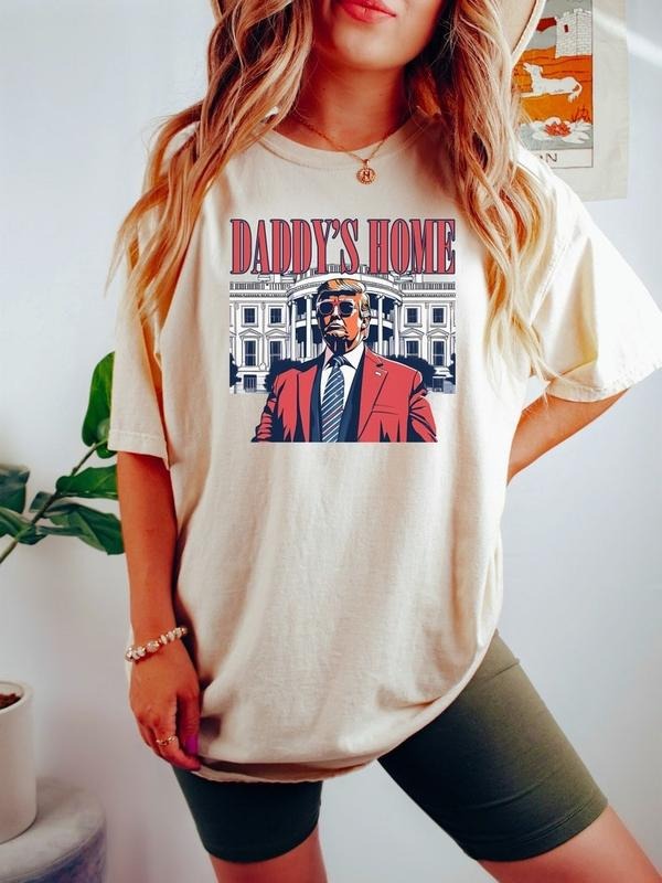 Daddy's Home Shirt, White House Trump 2024 Shirt, 4th of July Shirt, Trump Sweatshirt, Trump Gift Hoodie | UrbanDripWear.com
