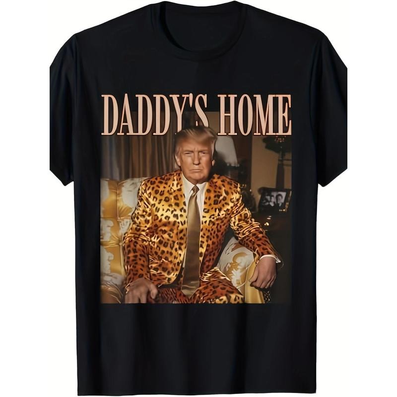 Daddy's Home Trump Shirt Trump 2024 Leopard Print Fun MAGA T-shirt Hoodie, Sweatshirt | UrbanDripWear.com
