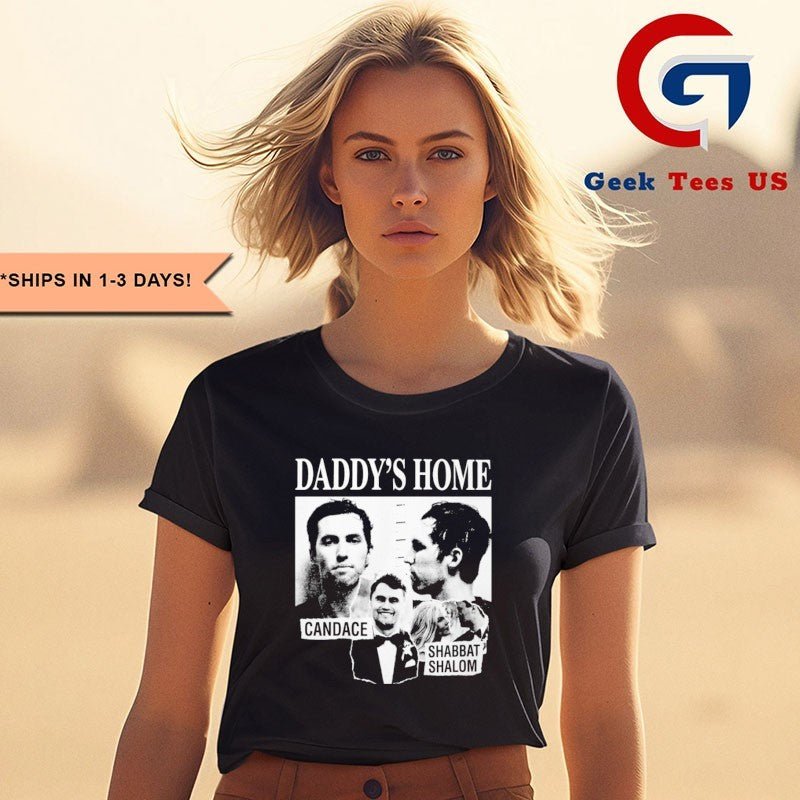 Daddy’s Home Candace Shabbat Shalom mugshot T-shirt