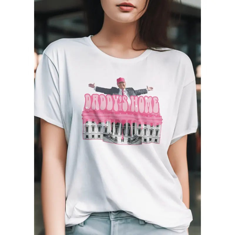 Daddys Home Trump 2024 T-Shirt graphic shirt, shirt style, funny teeshirt, summer tshirts, cool tshirts, female shirt,...