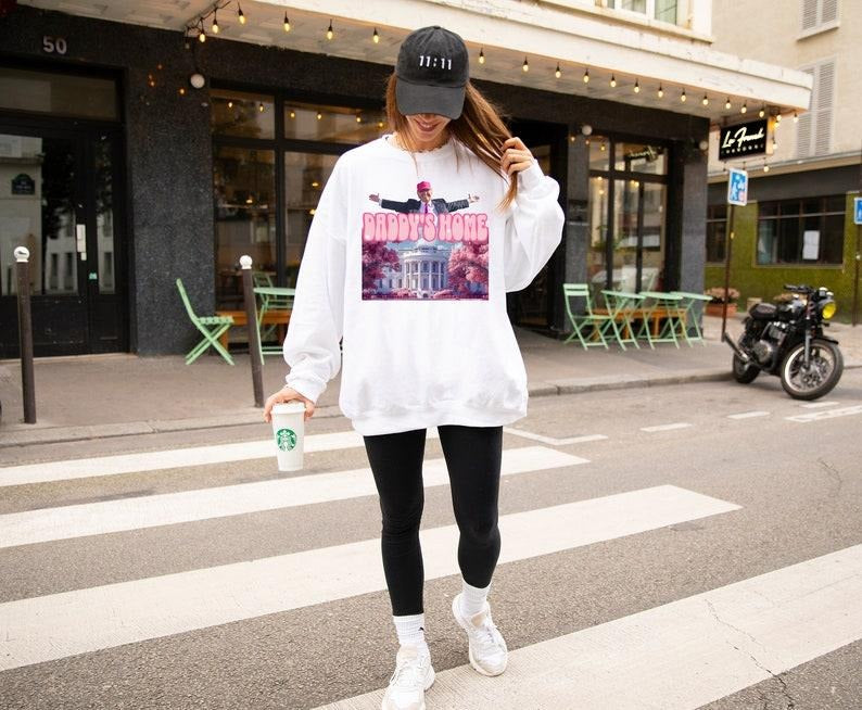 Daddys home shirt, White House trump 2024 shirt get in losers, trump sweatshirt, republican  sweater Hoodie