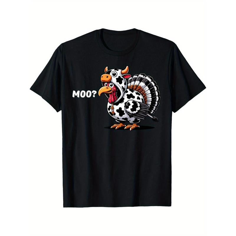 Daily wear men's crew neck T-shirt, men's funny Thanksgiving Turkey graphic T-shirt made in usa Hoodie, Sweatshirt