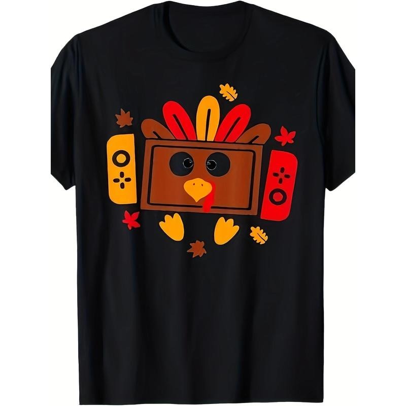 Daily wear men's crew neck T-shirt, video game Thanksgiving Turkey game player game T-shirt g made in usa Hoodie, Sweatshirt